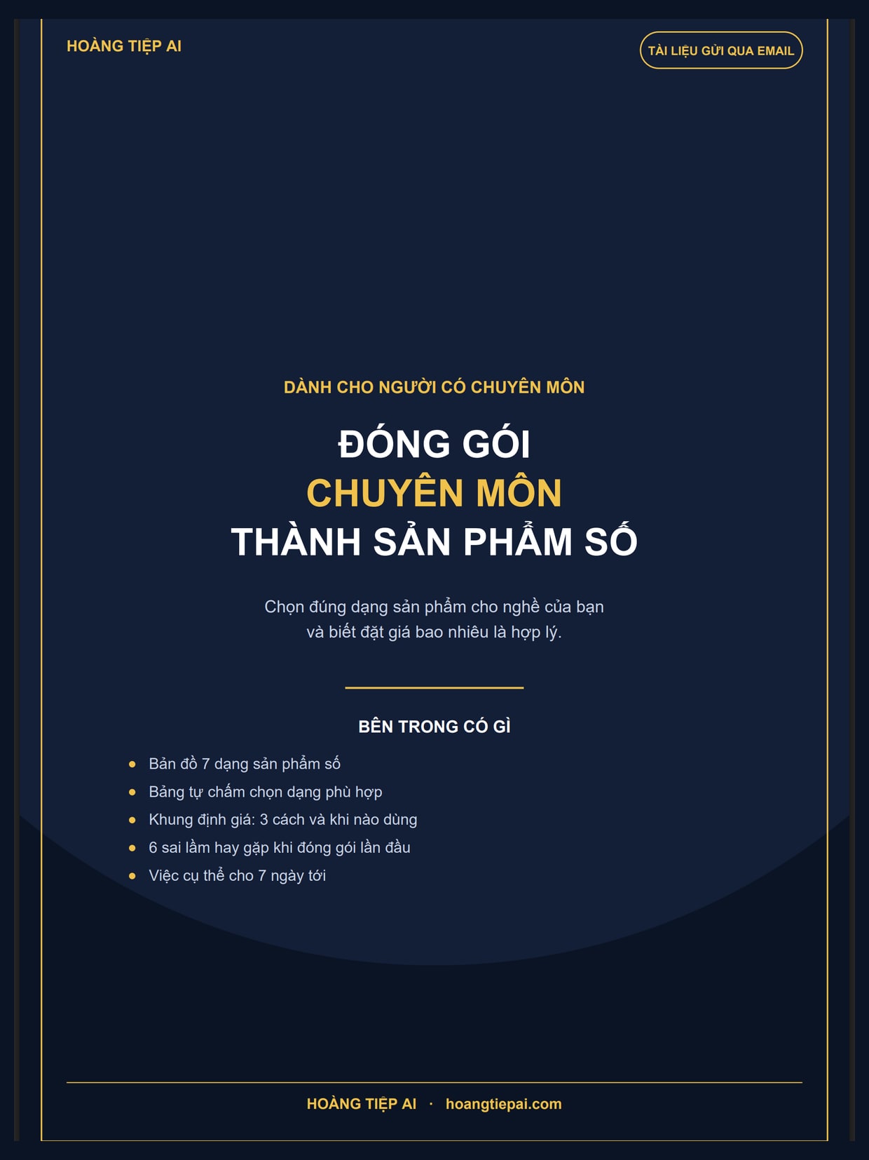 Ảnh bìa tài liệu Đóng gói chuyên môn thành sản phẩm số